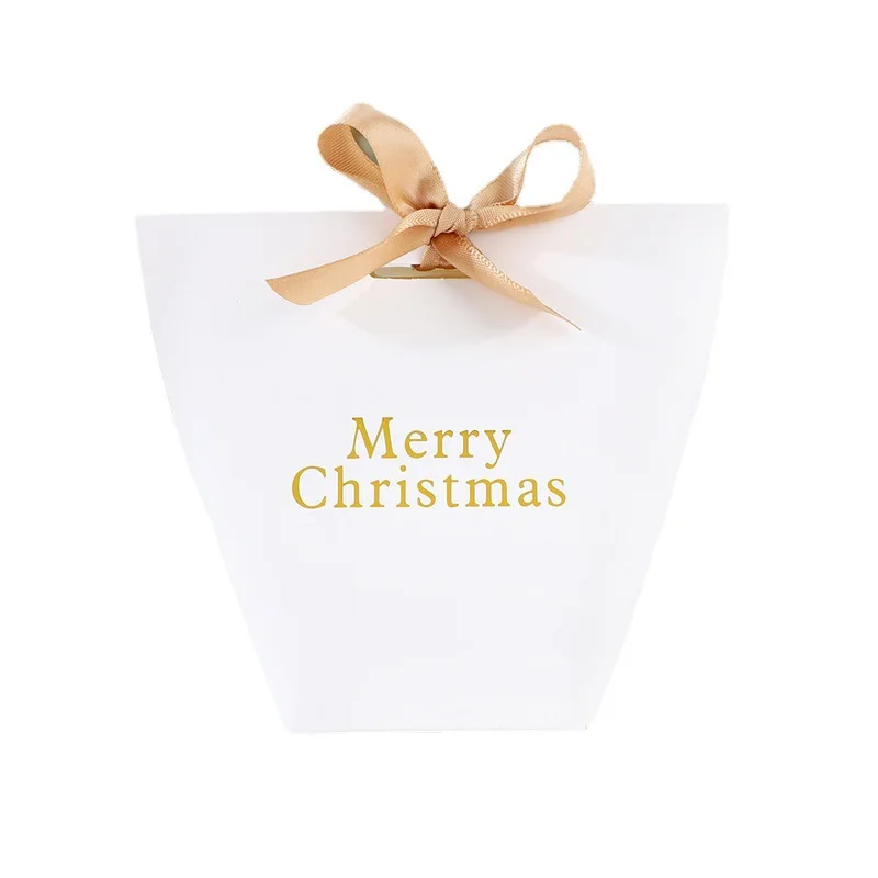 10pcs/lot Hot Stamping Christmas Gift Box Merry Christmas Small Gift Box Packaging Box Can Be Packaged Biscuit Cake Maltose Bag