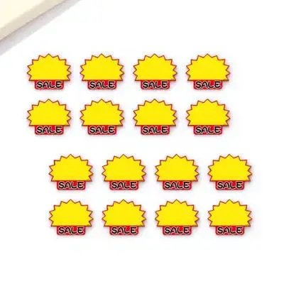 

50Pcs Advertising Price Tags Blank Sale Promotional Signs Vibrant Color Printing Ready Use for Retail Business Market Stall