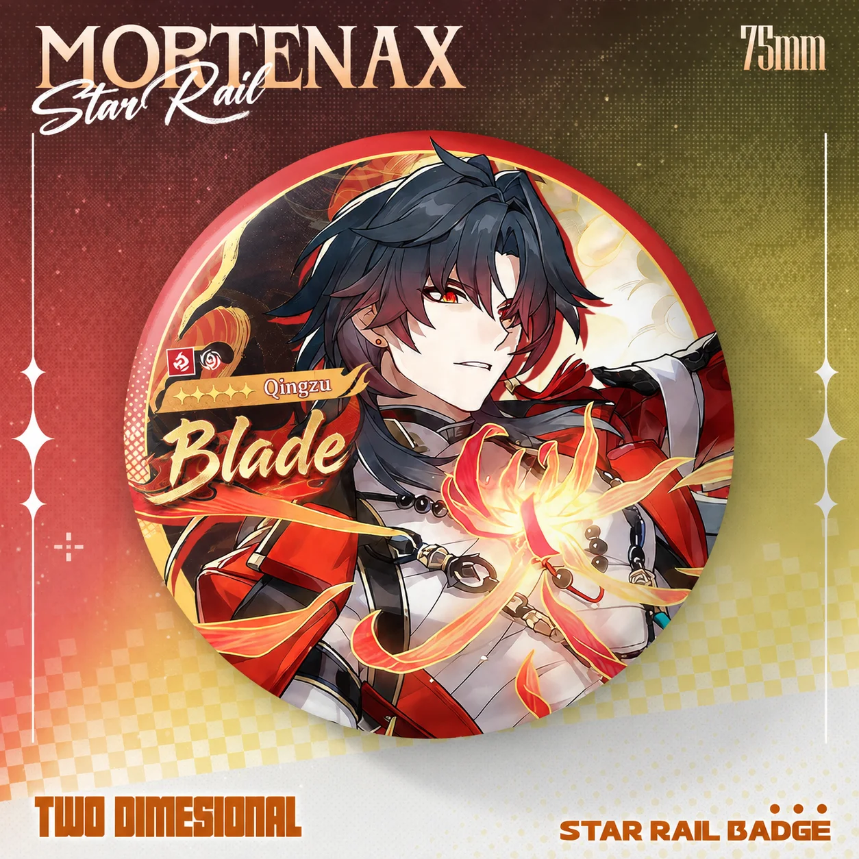 1Pc Honkai Star Rail Ashveil Evanescia Blade 75mm Anime Badge Double Flash Brooch Pins Cosplay Accessories Beautiful For Sparkle