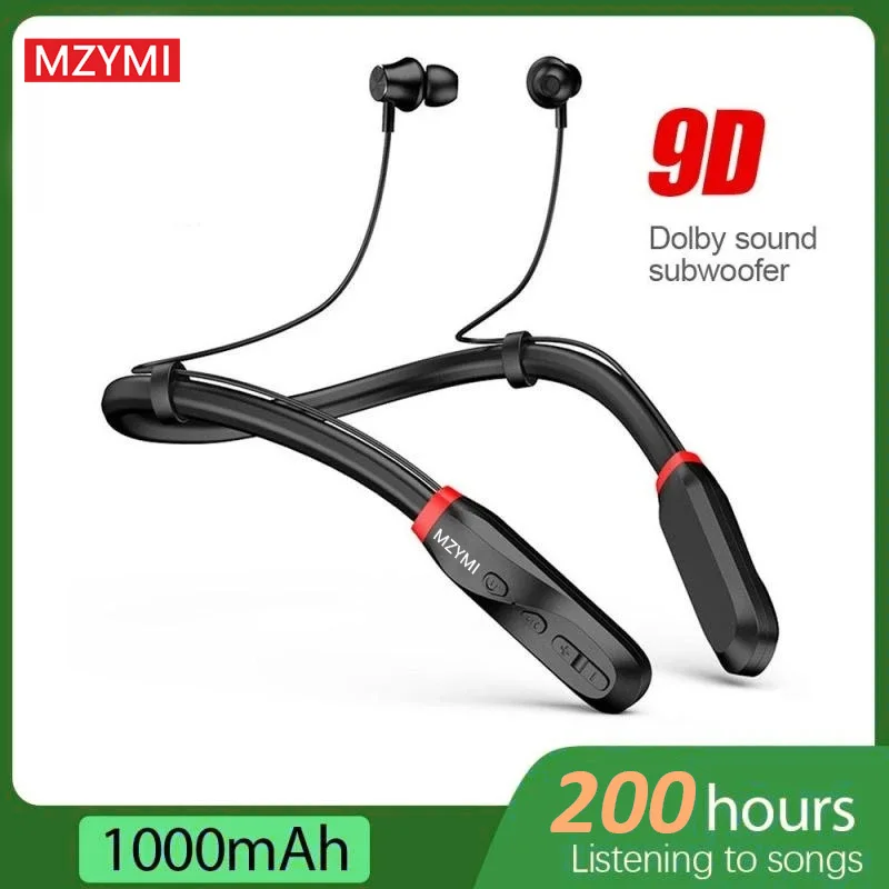 

MZYMI i35 Neckband Wireless Bluetooth5.1Earphones 200 Hour Play Stereo Earbuds Sport Waterproof Headset Built-in Mic For Running