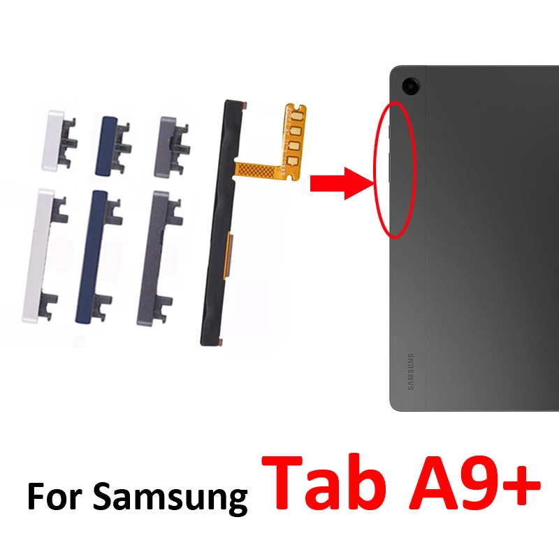 For Samsung Galaxy Tab A9+ X210 X215 X216 Tablet Phone New Power Volume Button On Off Up Down Key Internal Flex Cable Parts
