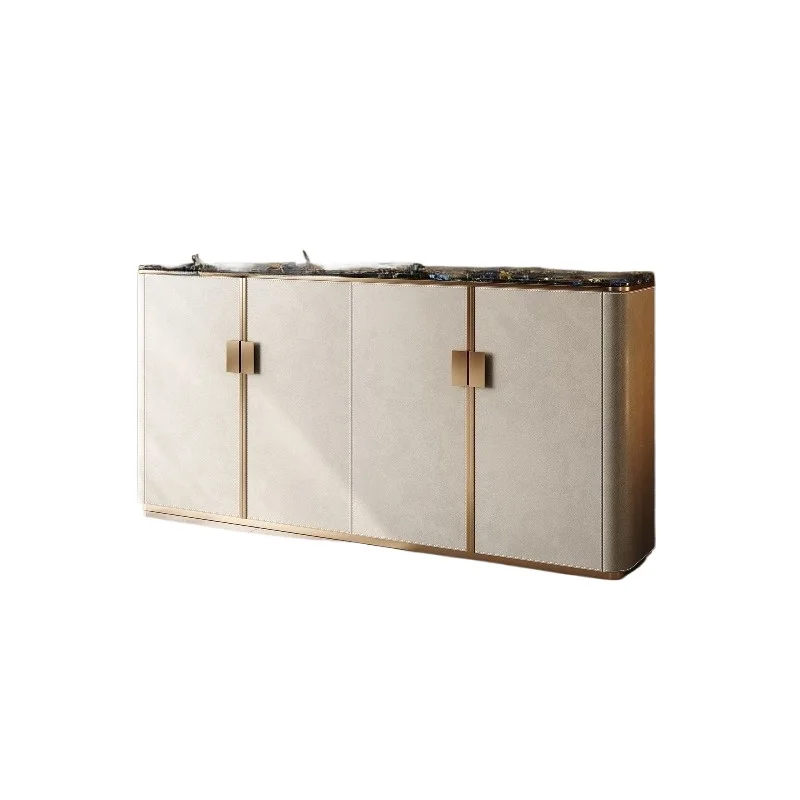 

High-grade marble entry entrance shoe cabinet household entrance high-grade sense solid wood door corridor