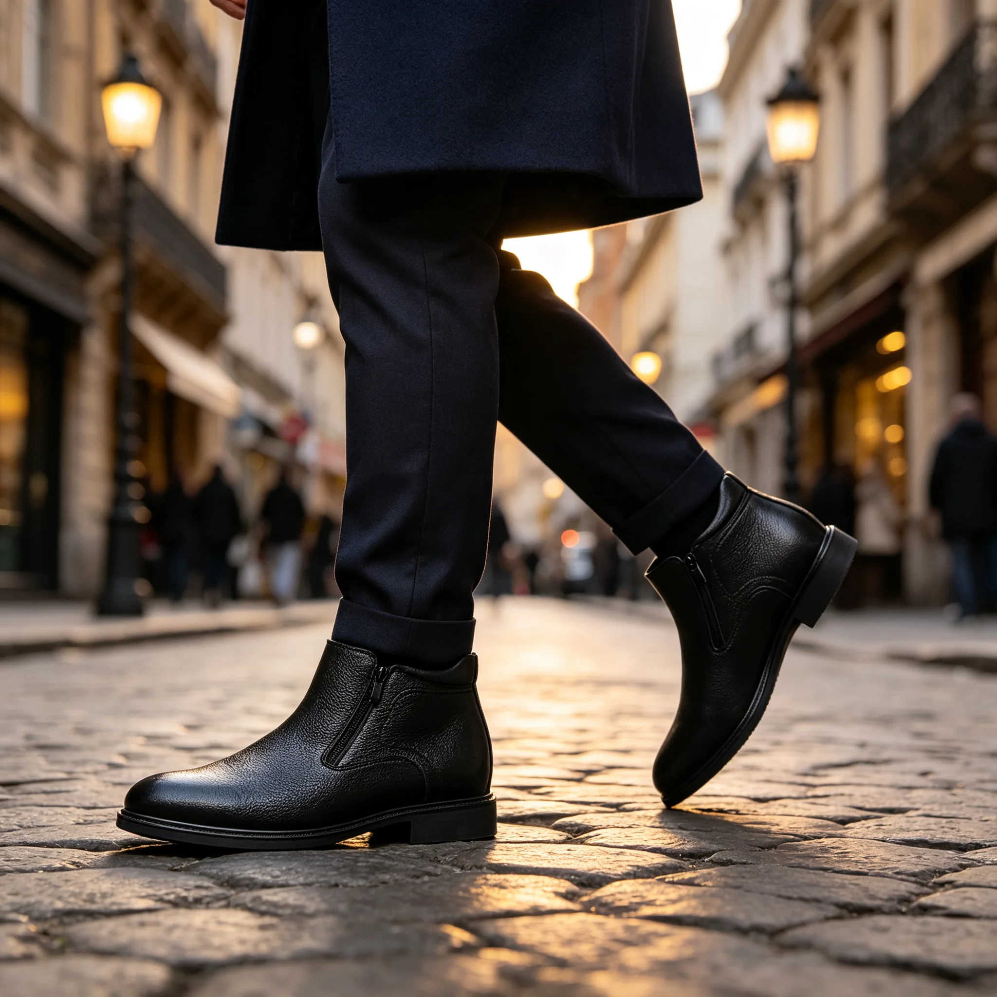 데사이 남성용 넓은 발볼의 옆면 지퍼 부츠, 인조 가죽 - Men Formal Wear With Boots 리뷰 및 가격