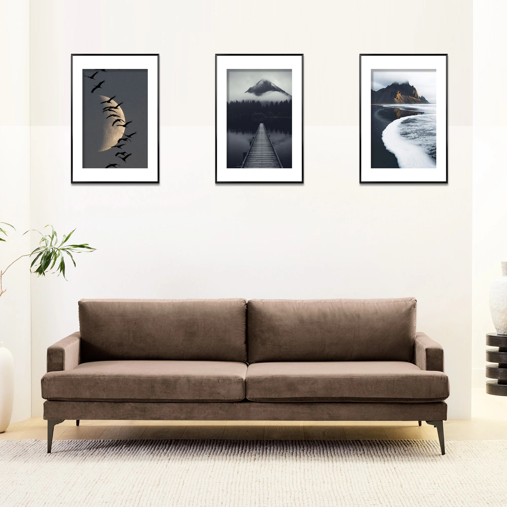 1pc Photo Frame, Black, Picture Frame For Wall And Tabletop Display, Aluminum Alloy, Ideal Gift, Home Decor