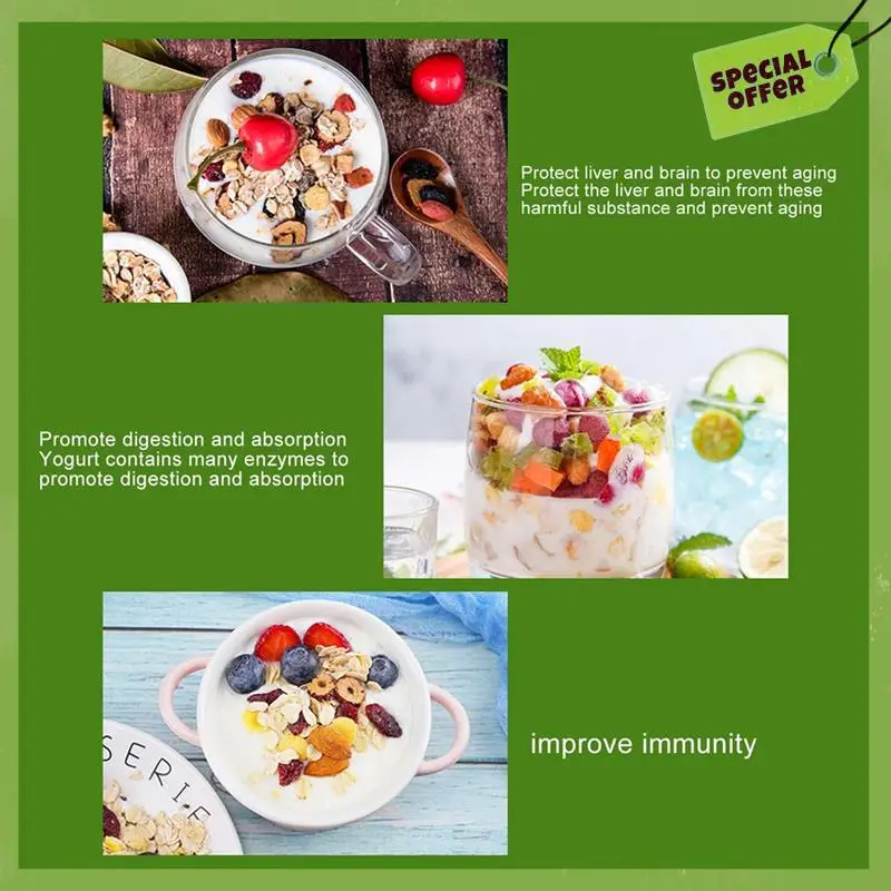 Yogurtera de textura delicada, máquina compacta para hacer yogur griego, yogur casero DIY para el hogar, yogur orgánico, fabricante de queso