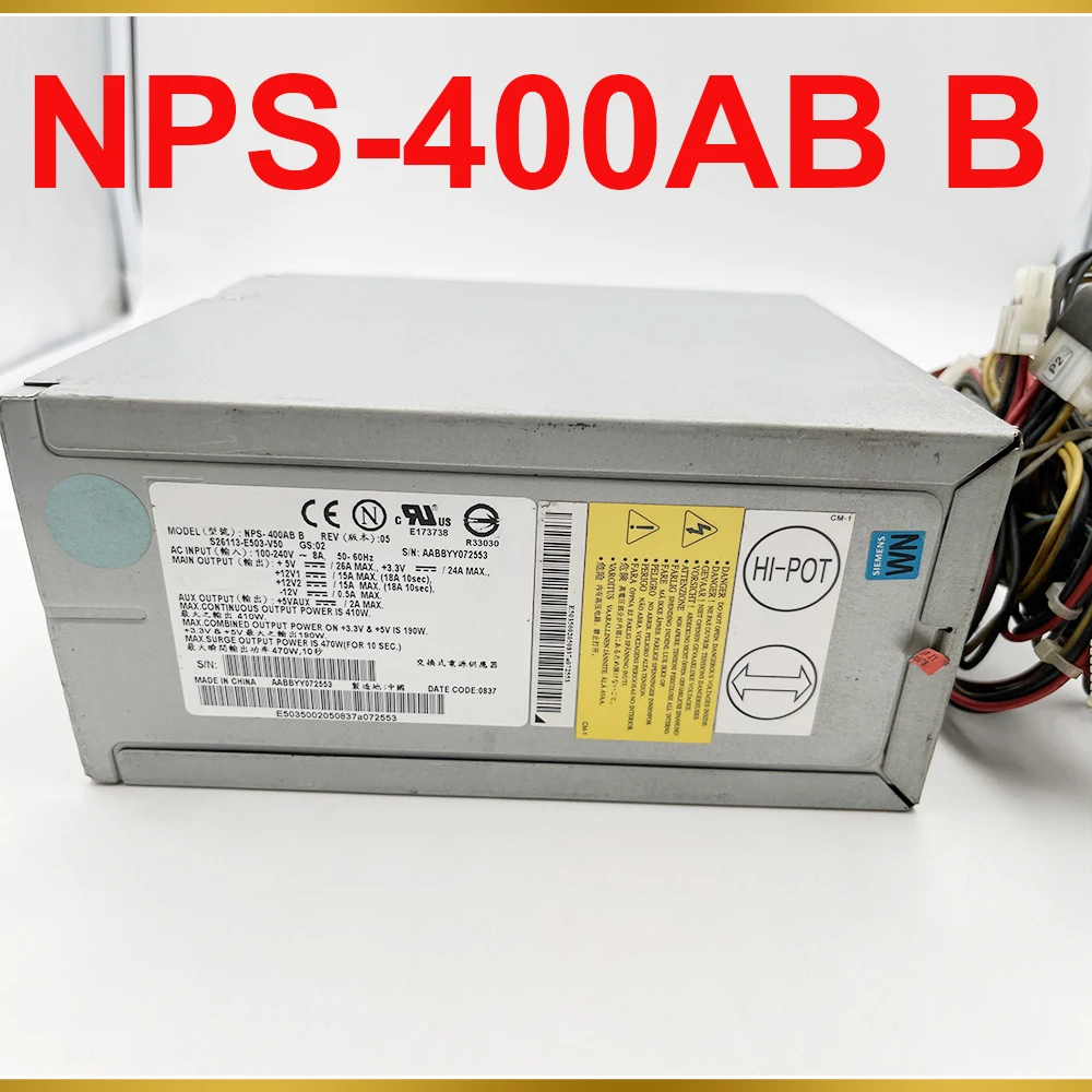 Industrial Computer Power Supply For Siemens S26113-E503-V50 400W NPS-400AB B