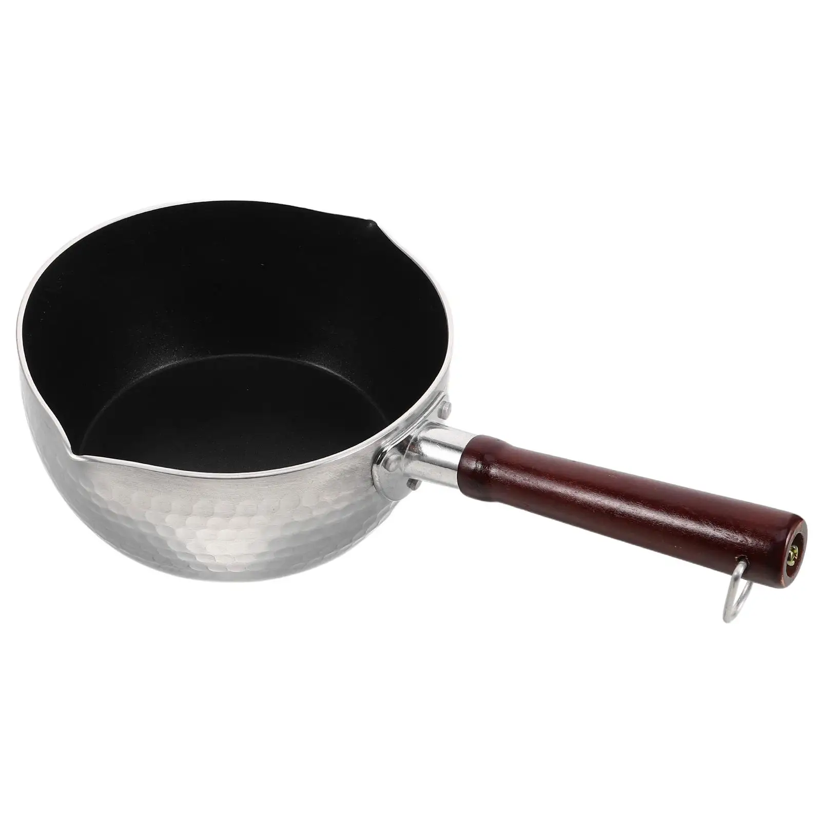 

Горшок для лапши с деревянной ручкой, кастрюля для молочного соуса в японском стиле, посуда для супа, универсальный кухонный инструмент, сковорода для рамэна, компактный дизайн, легкий