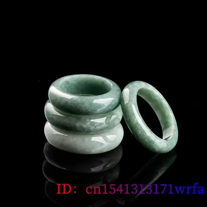 Burmese Jadeite Rings Real Charm Accessories Amulets Amulet Gemstone Gift Luxury Green Jade Women Jewelry Natural Gemstones