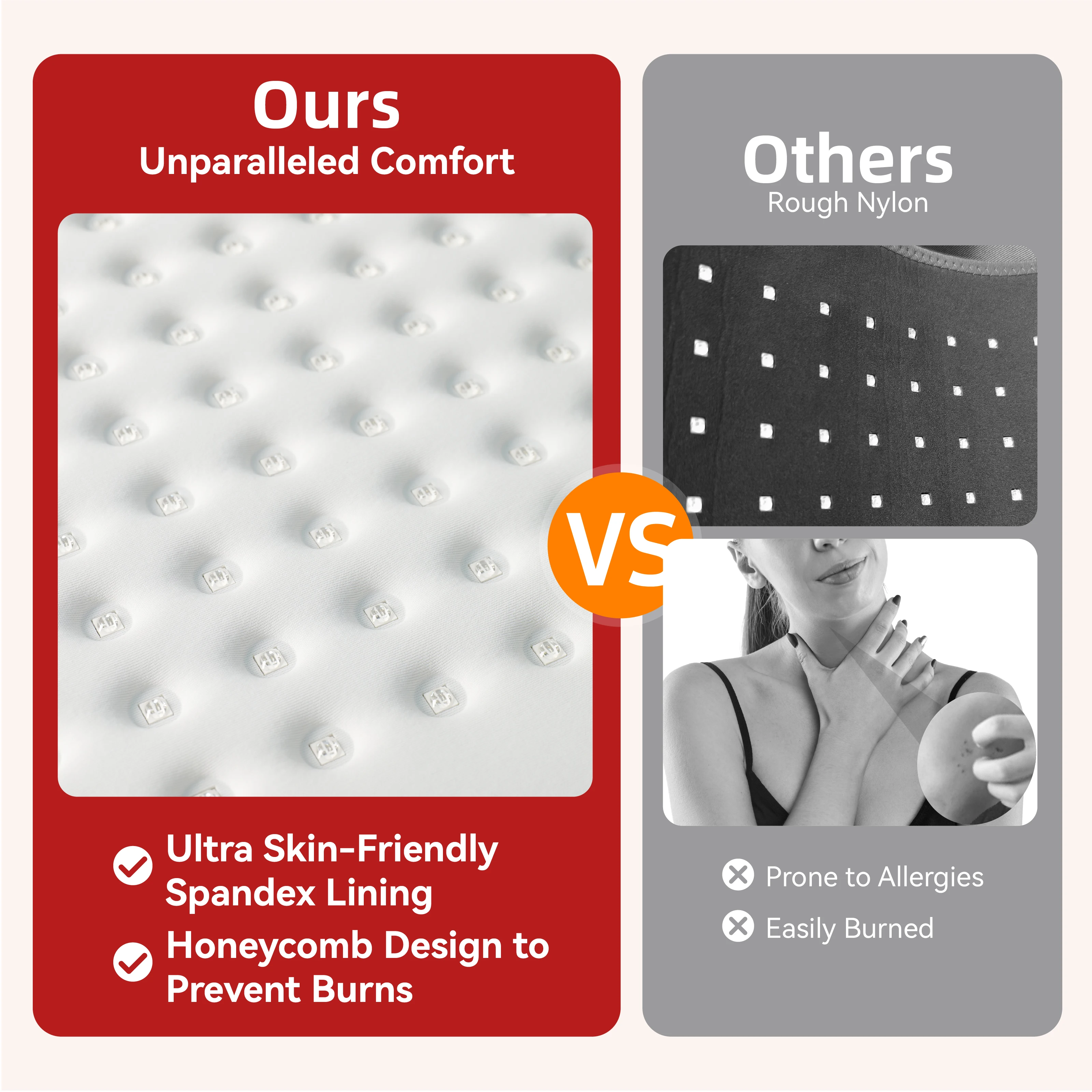 هيلو فيس L1 حزام علاج ألم الرقبة بالضوء الأحمر والأشعة تحت الحمراء، لفافة مرنة قابلة للارتداء مع مؤقت إيقاف تلقائي #4