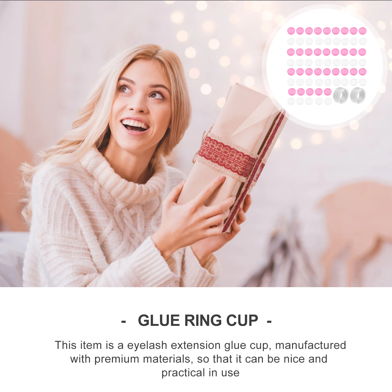 200 個ラッシュグルーホルダーカッププロフェッショナルまつげエクステンションツール正確なまつげ移植まつげグルーカップセット安全で健康的な使用