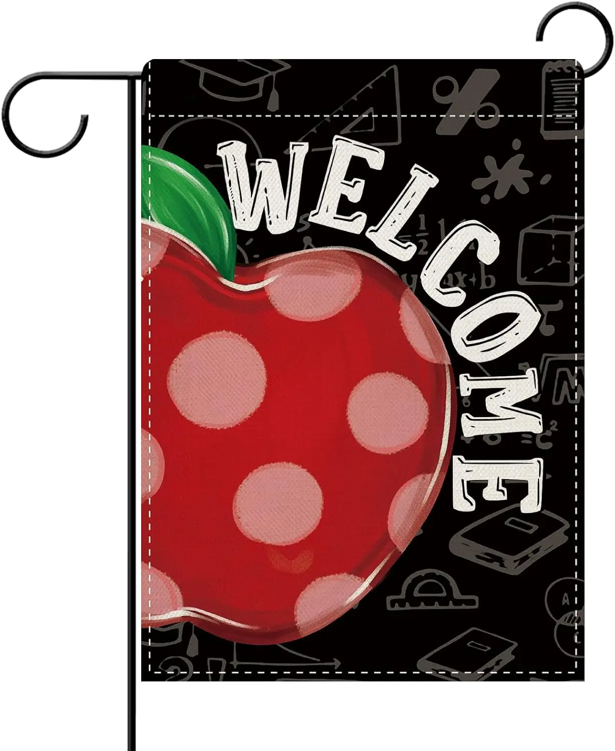 Dyrenson Back To School Apple Decorative Garden Flag, First Day of School | Classroom Kindergarten Yard Outside Home Decorat uui