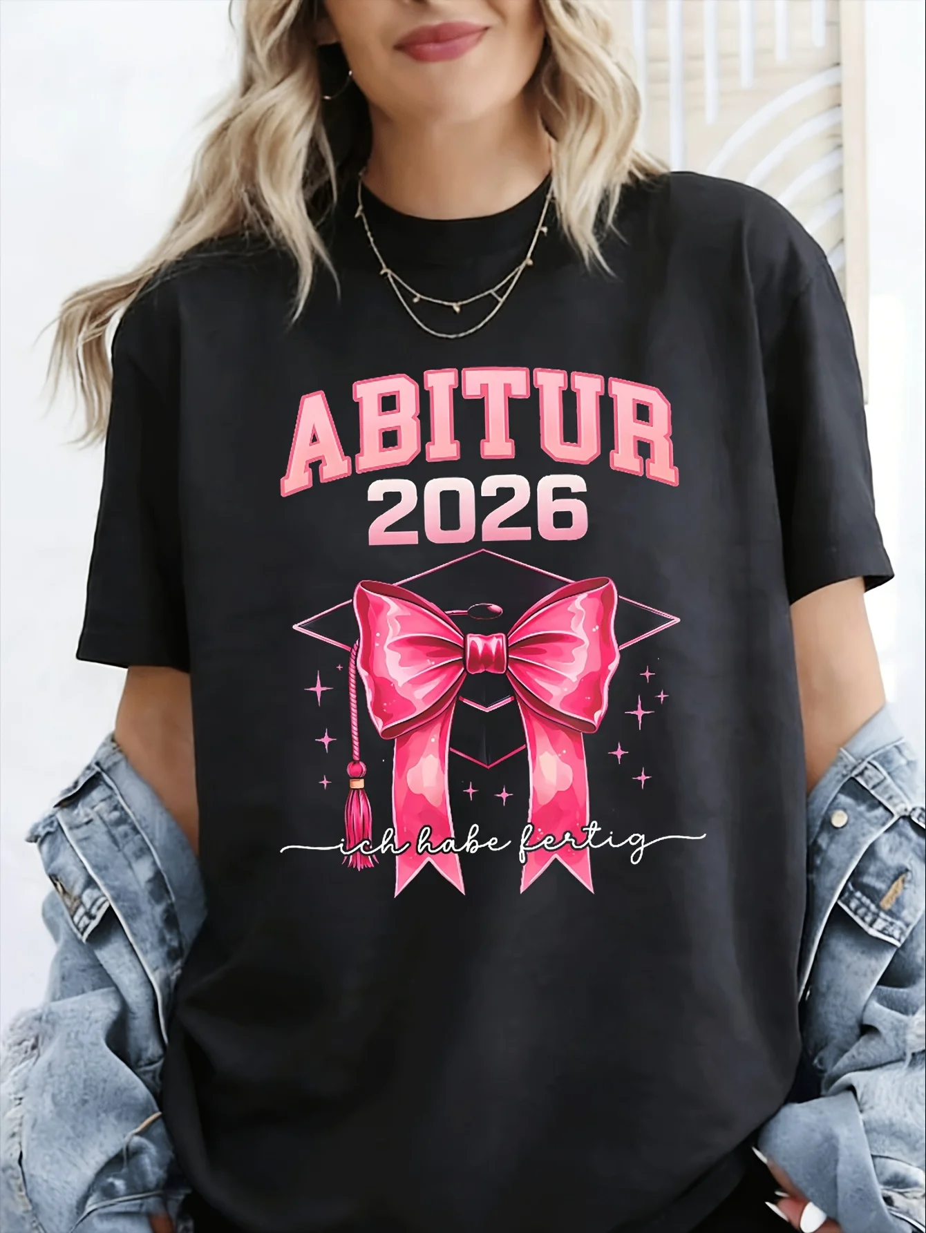 Abitur 2026  Abi 2026 Ich Habe Fertig Y2K Oversized for women Retro 2000s Streetwear Baggy Graphic  Unisex All T-Shirt