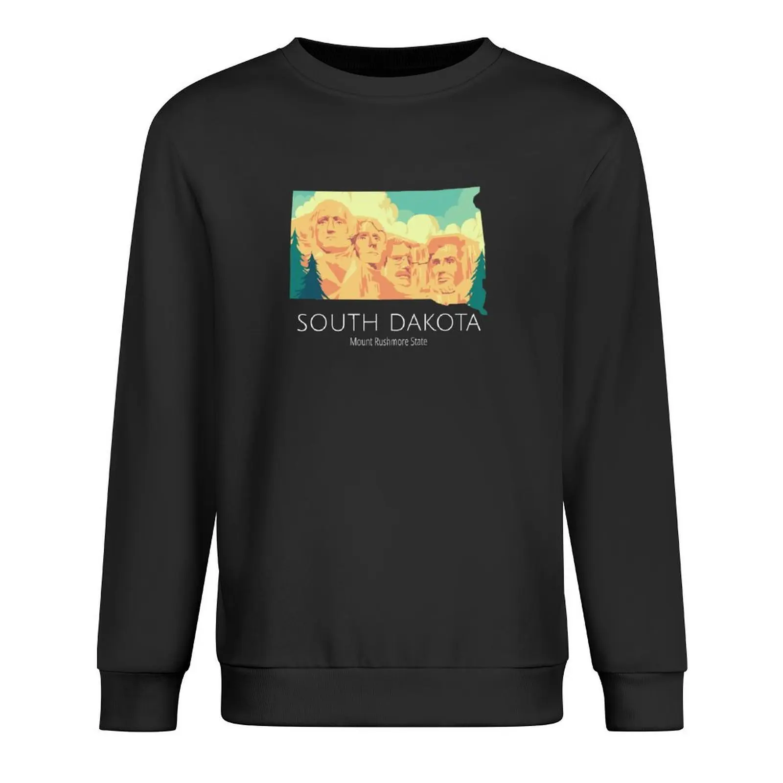 

South Dakota Proud State Motto The Mount Rushmore State design Pullover men's coat anime clothes sweatshirts men