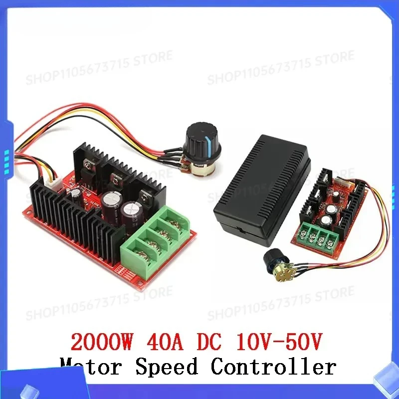 for 2000W 40A DC Motor Speed Controller DC 12V 24V PWM HHO RC Car Fan Speed Regulator Adjustable Power Control Switch Soft