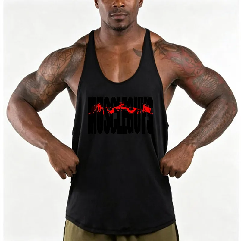 Men's Cycling Breathable Running Tank Top Quick Dry Racerback Sleeveless Gym Vest Workout Shirt For Fitness Training Summer