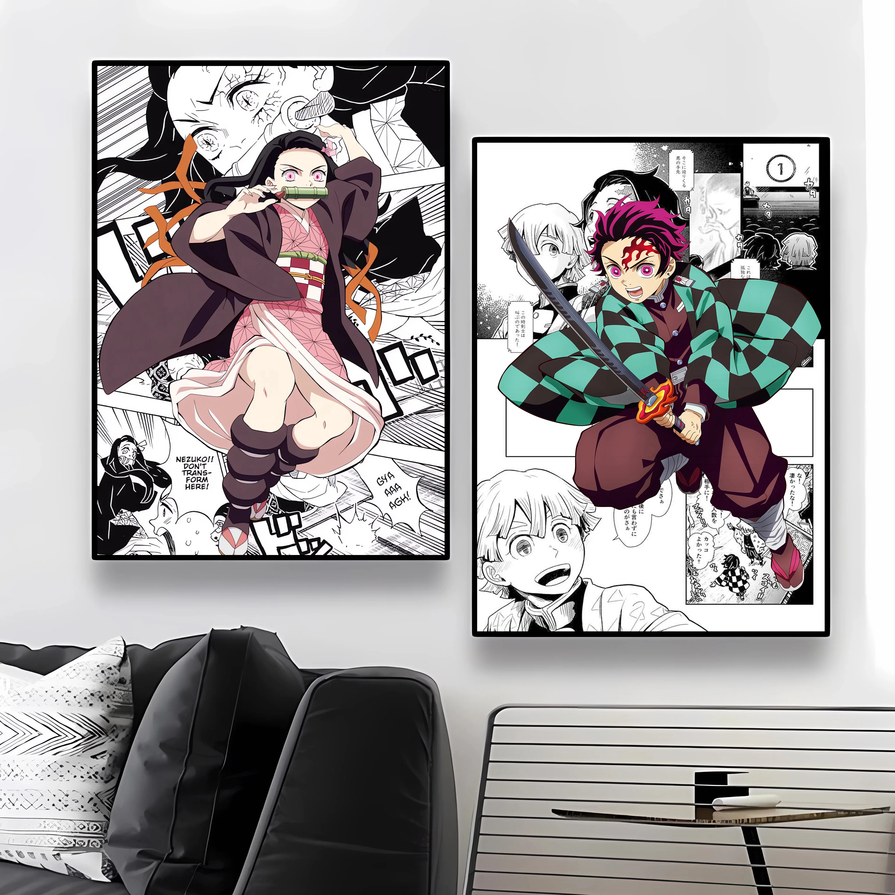 

Canvas HD Prints Demon Slayer Kamado Tanjirou Cuadros Best Gift Retro Aesthetic Poster Cartoon Gift Modern Living Room Classic