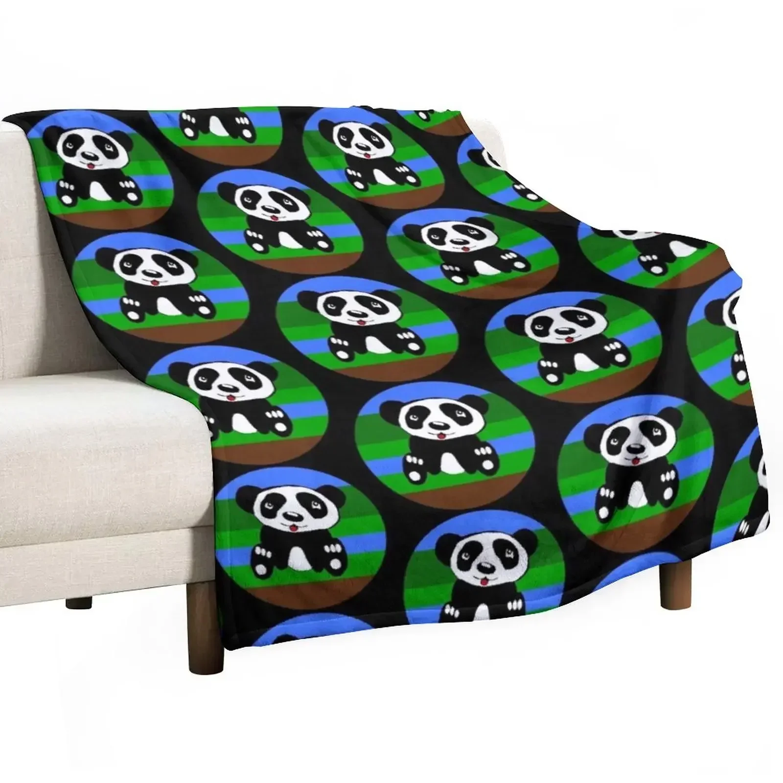 

Cute panda Throw Blanket Bed linens Sofa halloween Blankets