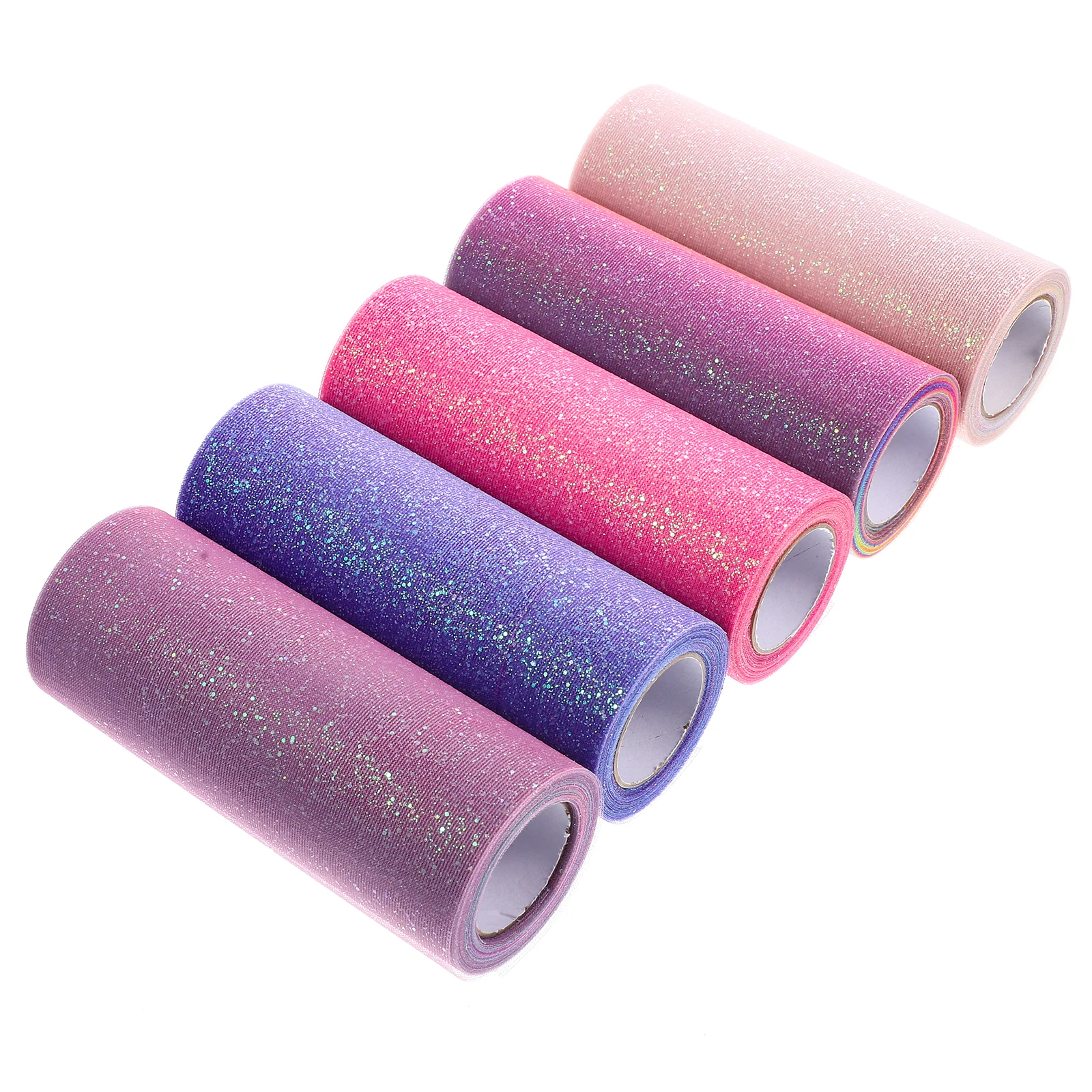 

5pcs Gauze Rolls Exquisite Tulle Fabric Craft Diy Ribbon Decorative Mesh For Gift Wrapping Wedding Party Skirt Bows Tulle