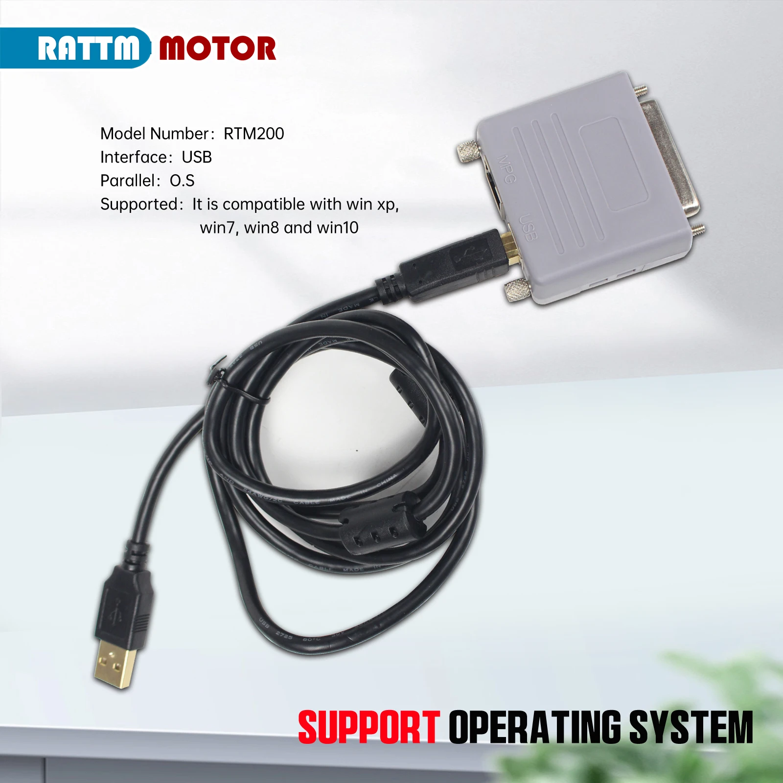 NC200 USB Adapter Controller RTM200 200KHz LPT Parallel to USB for Mach3 CNC Control Applications