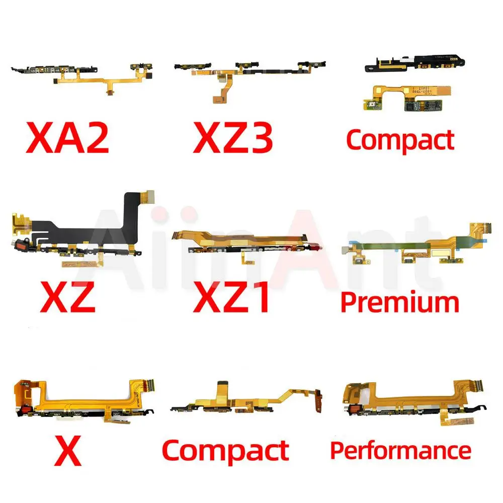 Aiinant on/off Volume Buttons Side Key Power Flex Cable For Sony Xperia X XZ XZs XZ1 XZ2 XZ3 1 2 3 Compact Premium Performance