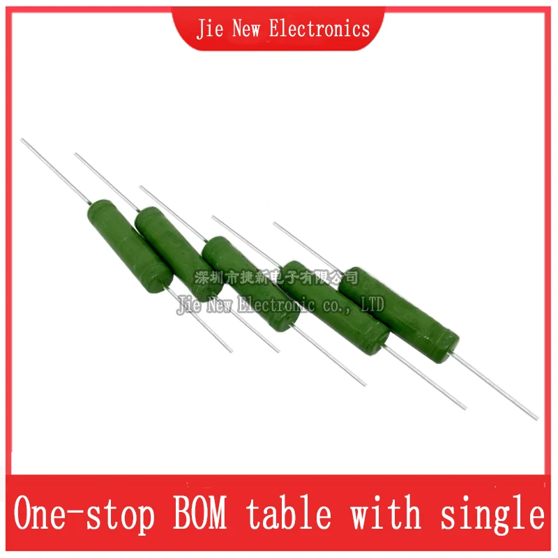 Resistor de ferida do fio RX21, 5% de resistência, 1R 10R 100R 1K 10K 12K 15K 5.1R 22R 24R 27R 33R 51R, RX21-10W, 1 10 100 Ohms, 5 PCes pelo lote