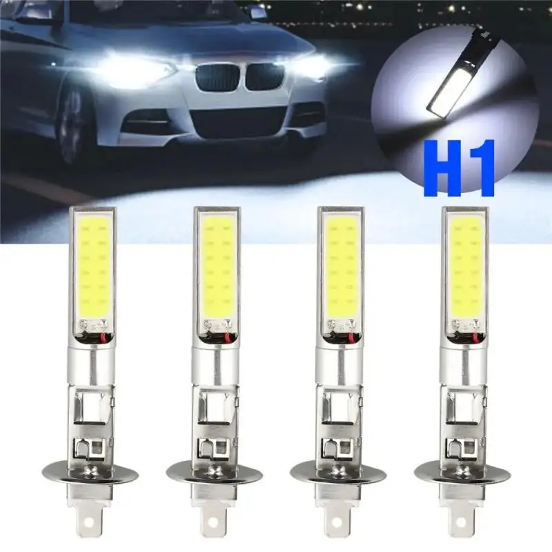 

4PCS H1 100W Car LED Headlight Bulbs Kit Super Bright Motorcycle Foglight Driving Light Fog Lamp DRL 6000K 12V Accessories