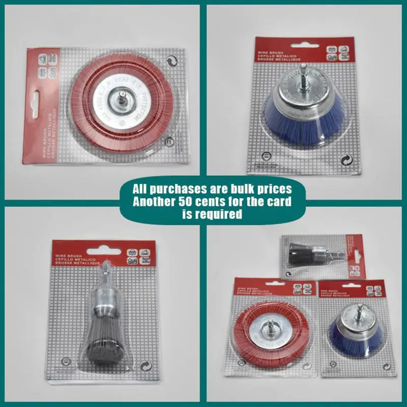 (YY) 1Pc 2025 Spazzola abrasiva in nylon Grana 80/120/240 Spazzola a ruota abrasiva piatta Gambo da 1/4 "per utensile rotante per trapano Rimuovere ruggine/vernice