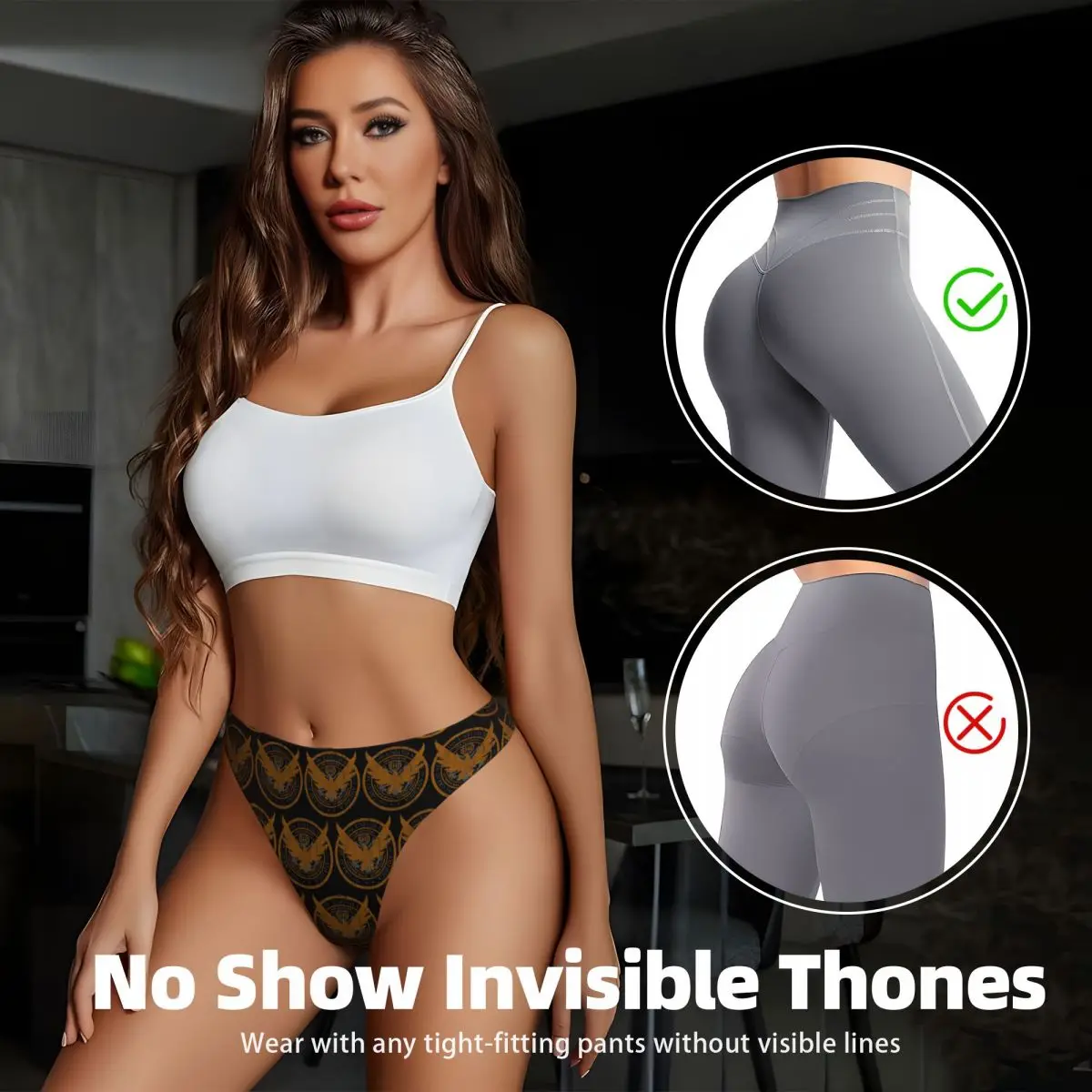 Custom Game Tom Clancys The Division SHD Seal G-string Panties Breathable Women Stretch Thongs Comfort Underwear view 6