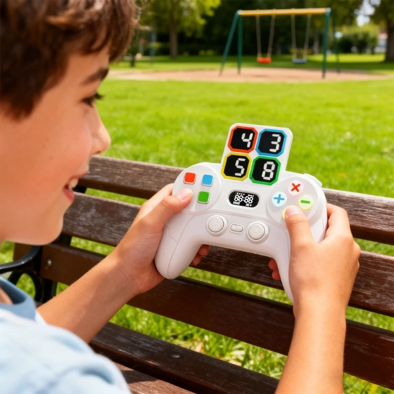 Transportable Mathematics Learning Device For Kids 1300+ Leveled Riddles Parent Child Participatory Game With Safe 15UB