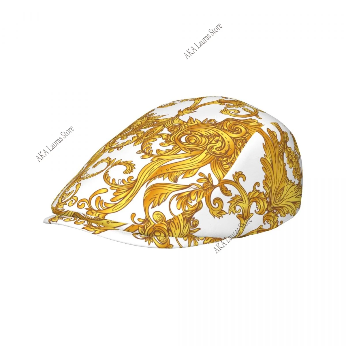 Newsboy Cap Golden Baroque Vintage Casual Cap Berets Visor Gatsby Flat Ivy Hat Elegant Men's Beret