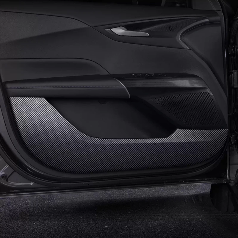 

For Changan A05 2025 2026 2027 Car Door Anti Kick Pad Carbon Fiber Leather Texture Anti Dirt Protective Sticker Auto Accessories