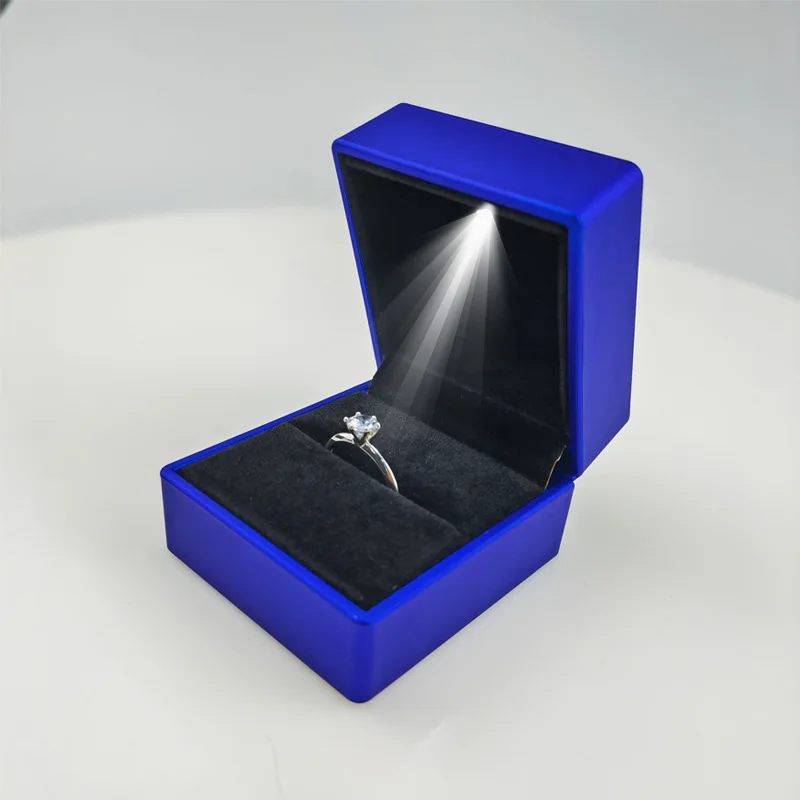 2024 Ring Box With LED Light Jewelry Diamond Ring Box Storage Wedding Ring Box Jewelry Organizer Storage Gift Box