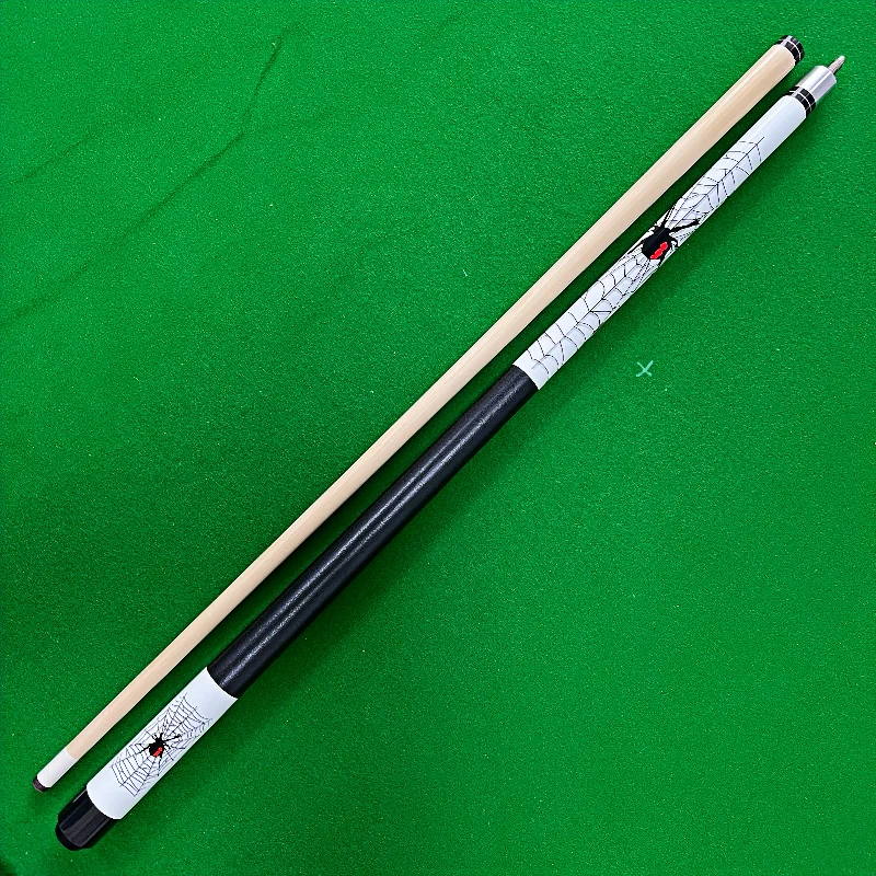 High-Quality 1/2 Structure Pool Cue with 13mm Tip, Maple Forearm, Spider Design - Precise Shots, Portable, Comfortable Grip