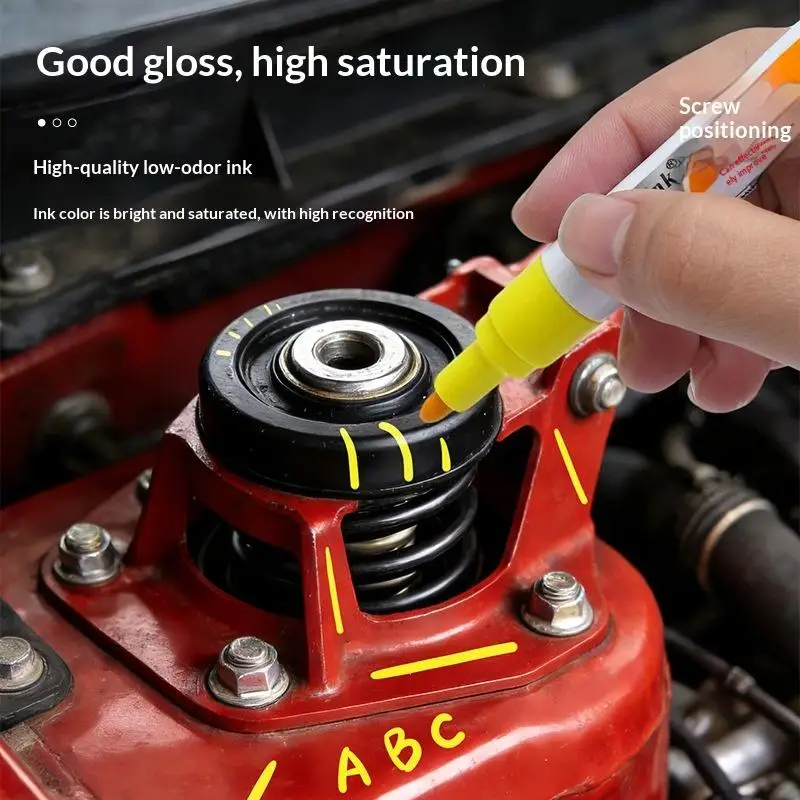 Screw Positioning Marker Pen Waterproof Quick Drying Permanent Marking Pen For Motorcycle Car Mechanical Maintenance Assembly