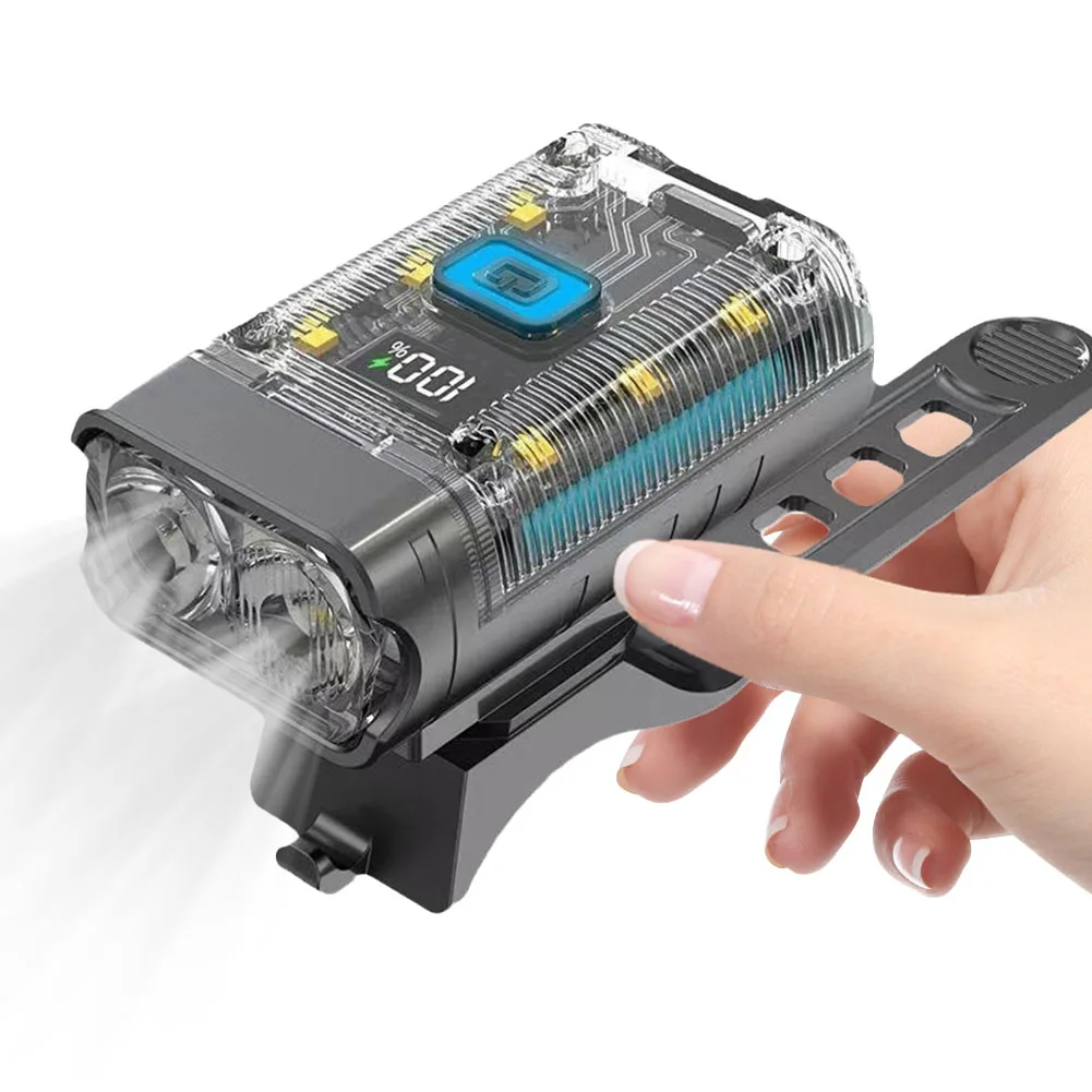 

Светодиодный передний фонарь для велосипеда, велосипедный головной фонарь IPX4, водонепроницаемая защитная лампа для велосипеда, перезаряжаемая на 360 градусов, вращающаяся для ночной езды