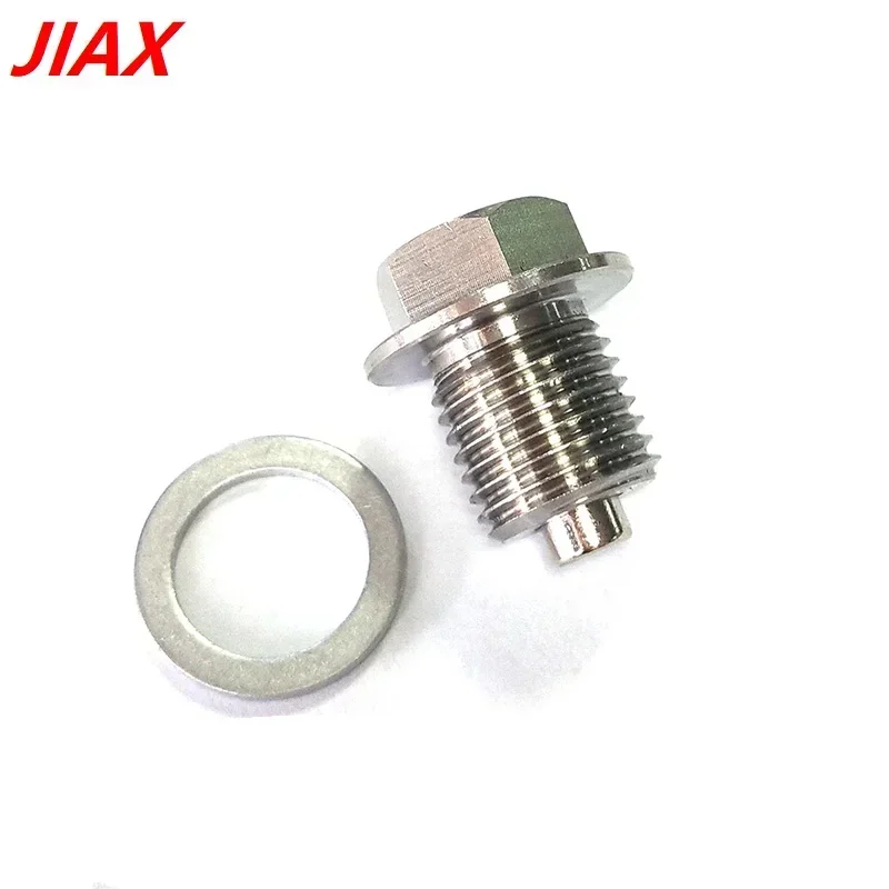 สลักเกลียวท่อระบายน้ำมันสแตนเลส M14 X 1.5แม่เหล็กสลักเกลียวระบายน้ำกับปะเก็นเครื่องซักผ้าเข้ากันได้กับฟอร์ดส่วนใหญ่