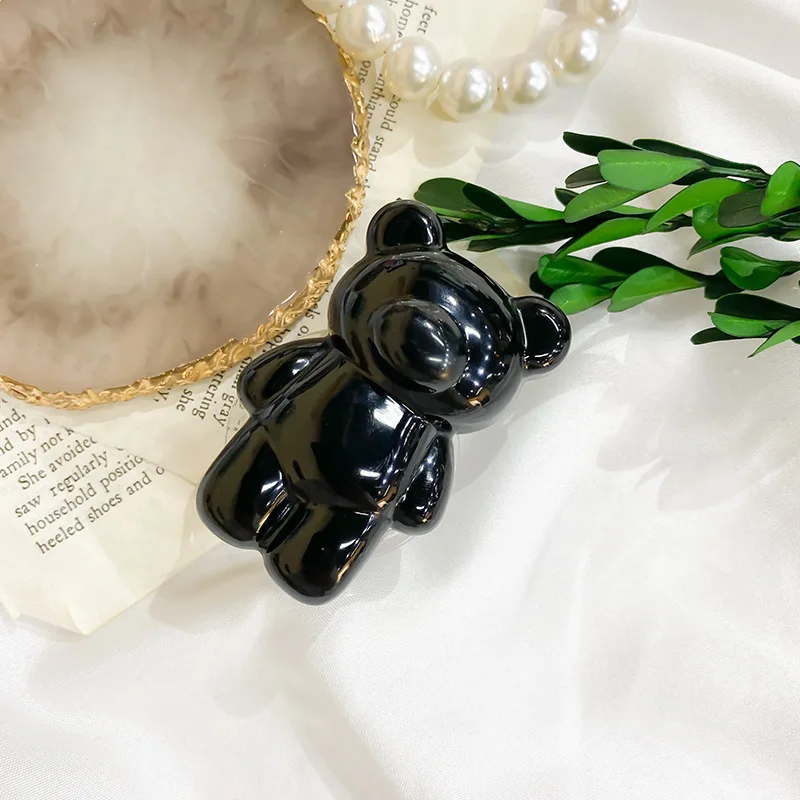 Держатель подушки безопасности, простой однотонный мобильный медведь с героями мультфильмов, портативный и компактный, с пряжкой для селфи, креативный держатель кронштейна