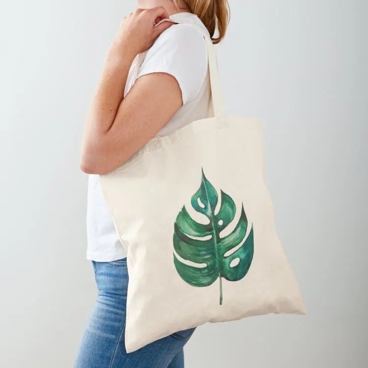 

Monstera Banana Palm Leaf Tote Bag hand bag eco pack tote bag men's Woman shopper