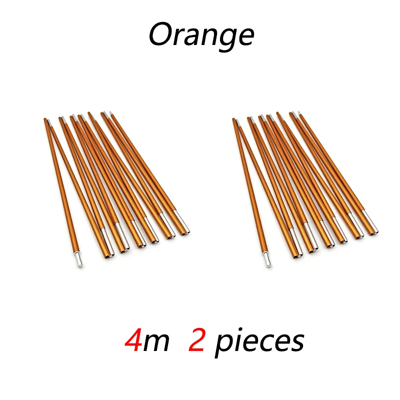 Zeltgestell-Ersatzteile: 8mm Aluminium-Zeltstange 3,6m 4m 4,4m – Reparaturzubehör für Outdoor-Camping-Fiberglas-Zeltstangen
