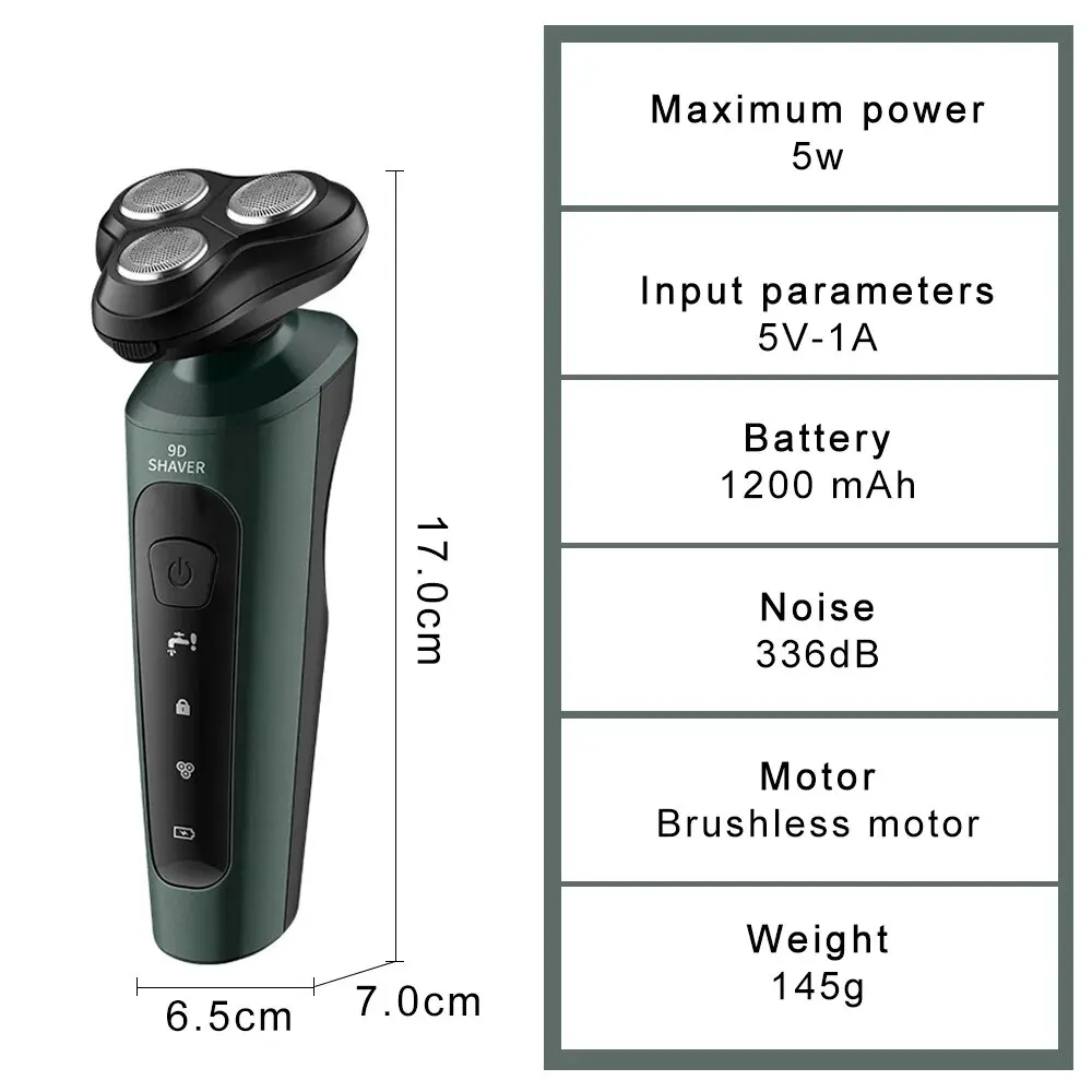 차량용 고출력 풀 바디 워시 수염 칼, 충전식 면도기, USB 9D 전기 면도기, 4 인 1, 신제품