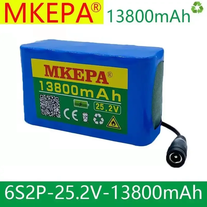 6s2p 24V 13.8Ah 18650 agli ioni di litio battery pack 25.2v 13800mAh elettrico della bicicletta batteria con