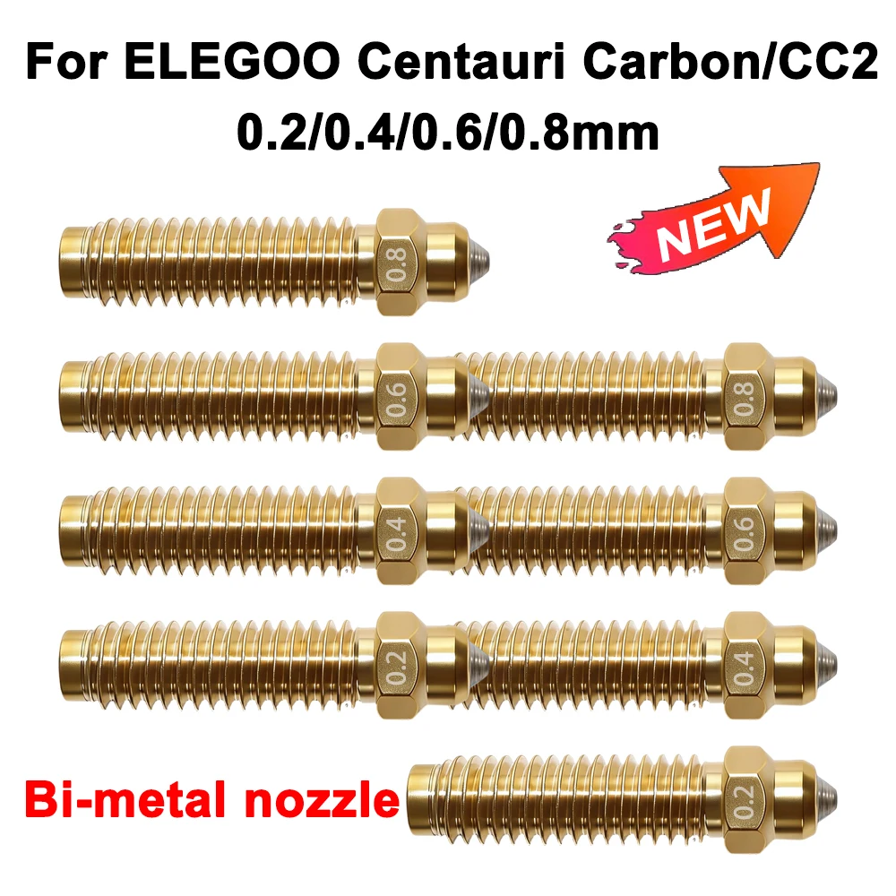 

1-10PCS For Elegoo centauri carbon/CC2 Bimetallic nozzle Ceramic Hotend For centauri carbon 3d printer Upgrade Parts
