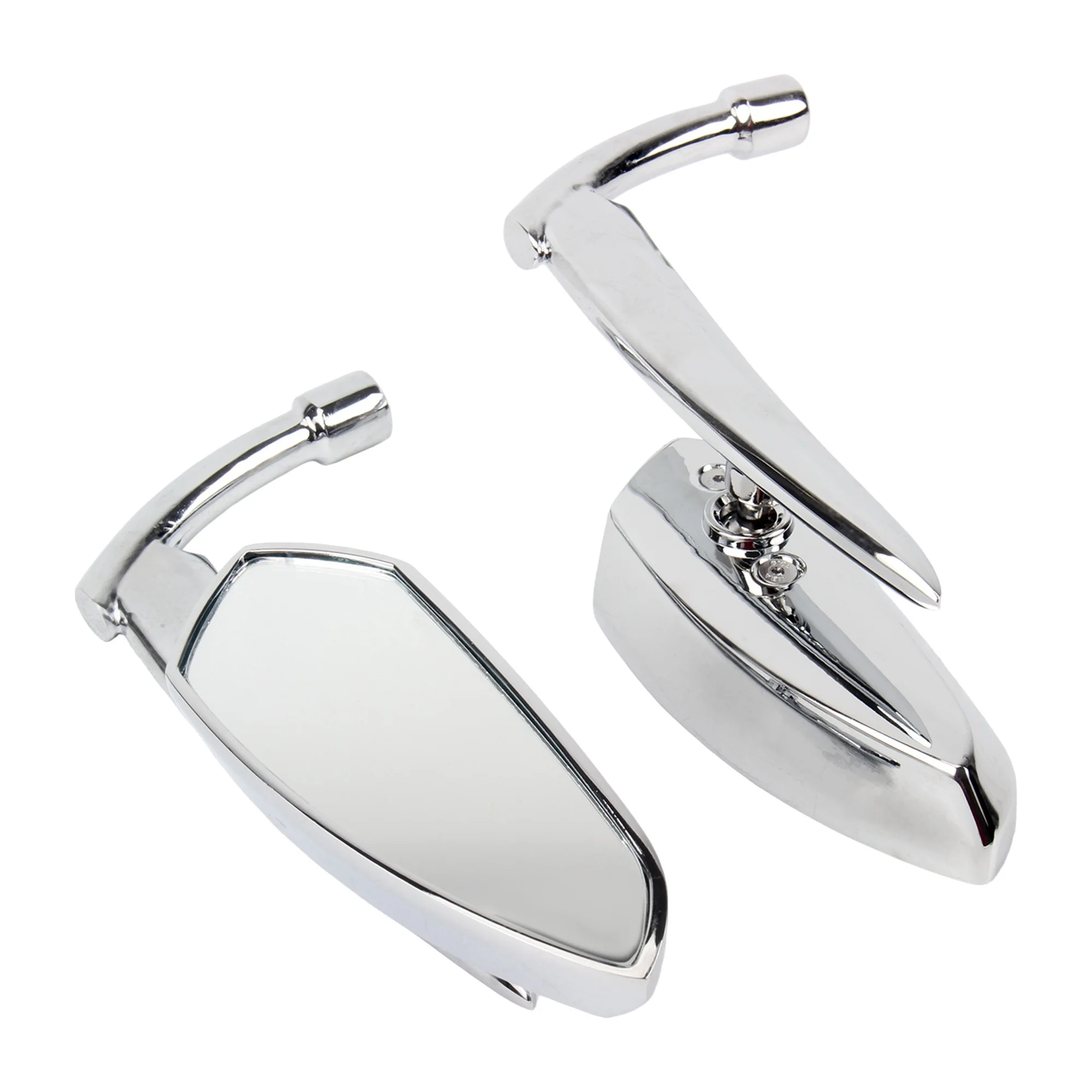 For Chopper Cruiser Custom Touring Motorcycle Scooter M8 M10 Rear View Mirror Black Chrome Side Mirror Universal Modified Parts view 3