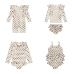 Neonate protezione solare costume da bagno ragazza costumi da bagno nuoto Bikini due pezzi Bebe costumi da bagno bambini costumi da bagno per ragazze One-Pieces