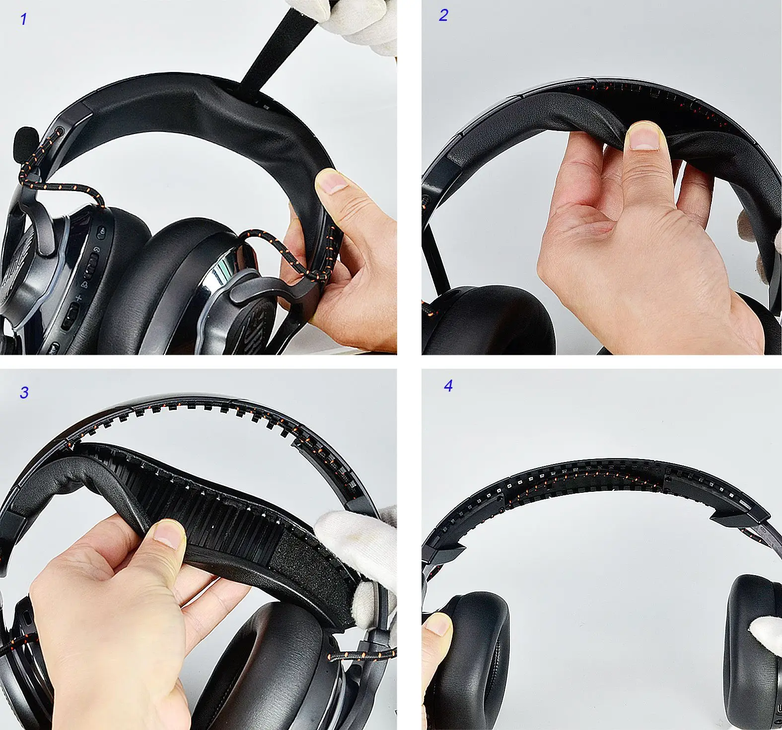 แถบคาดศีรษะ Pad เบาะสําหรับ JBL QUANTUM Q600 Q800 Q610 Q810 Q910 หูฟัง Protector หูฟังแถบคาดศีรษะ