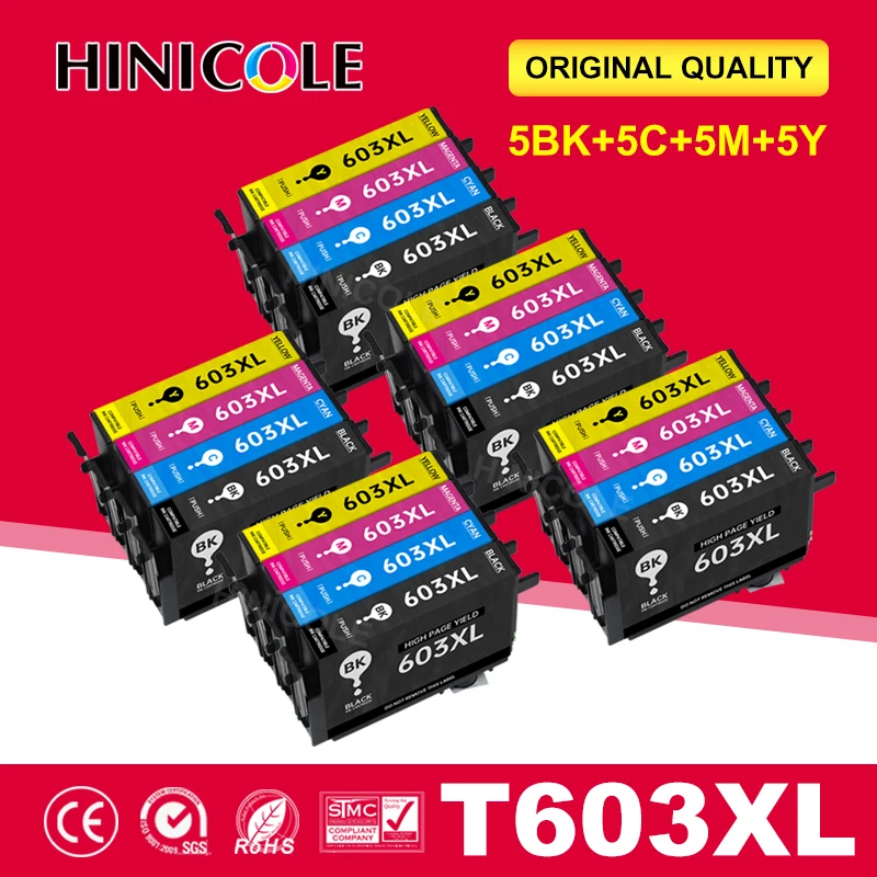 Hinicole For EPSON 603XL 603 T603XL E-603XL T603 XL Ink Cartridges For Epson Expression Home WF-2810DWF WF-2830DWF WF-2835DWF