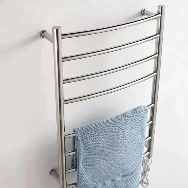 

ZEPENG Aluminum Alloy Bathroom 5 Rod Spray Plastic Electric Heating Bath Towel Rack Electric Towel Rack Drying Rack Shelf