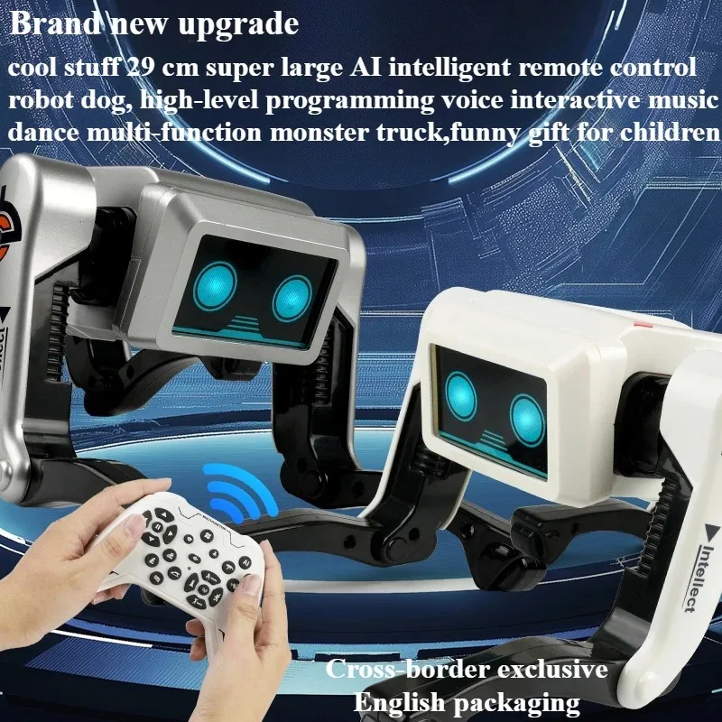 Coche de juguete regalo interesante AI perro robot Rc inteligencia, control de voz música interactiva coche de baile Rc, juguetes para niños,