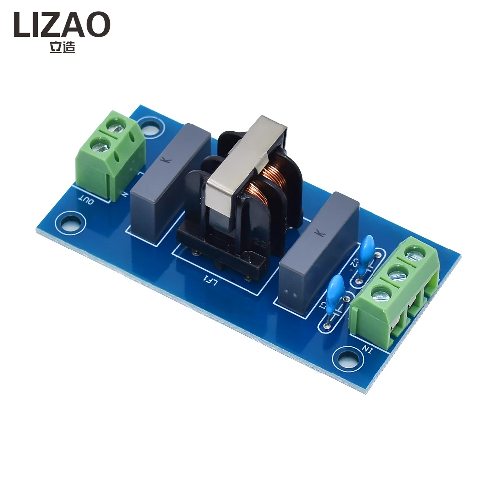 LIZAO 220V 2A EMI Power Filter Module Audio Noise Reduction Purifier Socket Board for Sound System