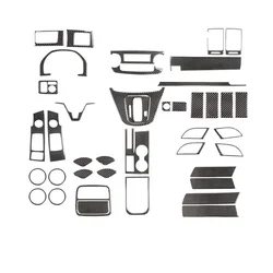 For Honda CRV 2007 2008 2009 2010 2011 Soft Carbon Fiber Car Decorative Carbon Fiber Black Stickers Interior Kit Car Accessories